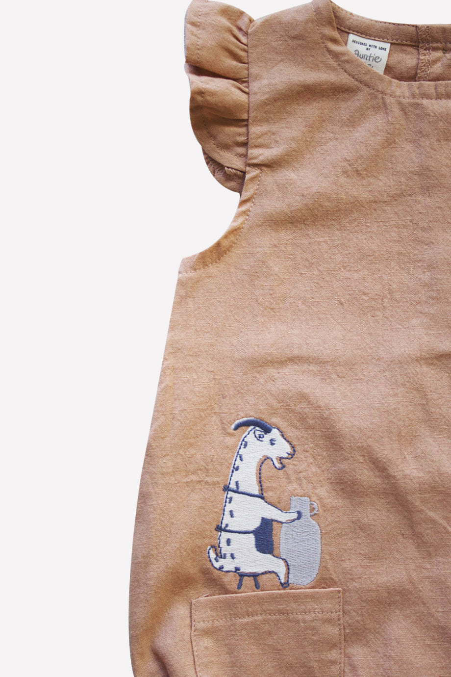 ORGANIC CORK ’GOAT’ WOVEN BUBBLE ONESIE