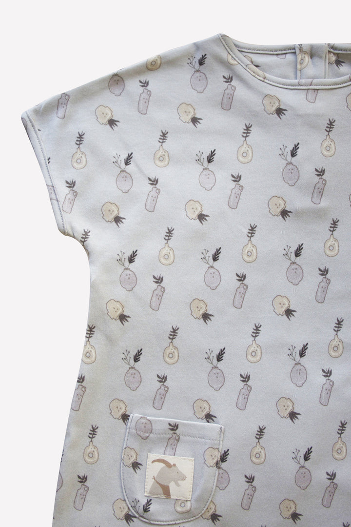 ORGANIC FOGGY DEW ’PLANT CERAMICS’ ROMPER