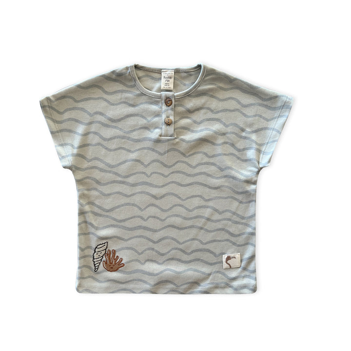 ORGANIC BLUE WAVES T-SHIRT