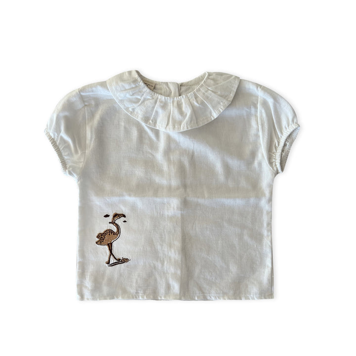 UNDYED ’SURFING FLAMINGO’ BLOUSE