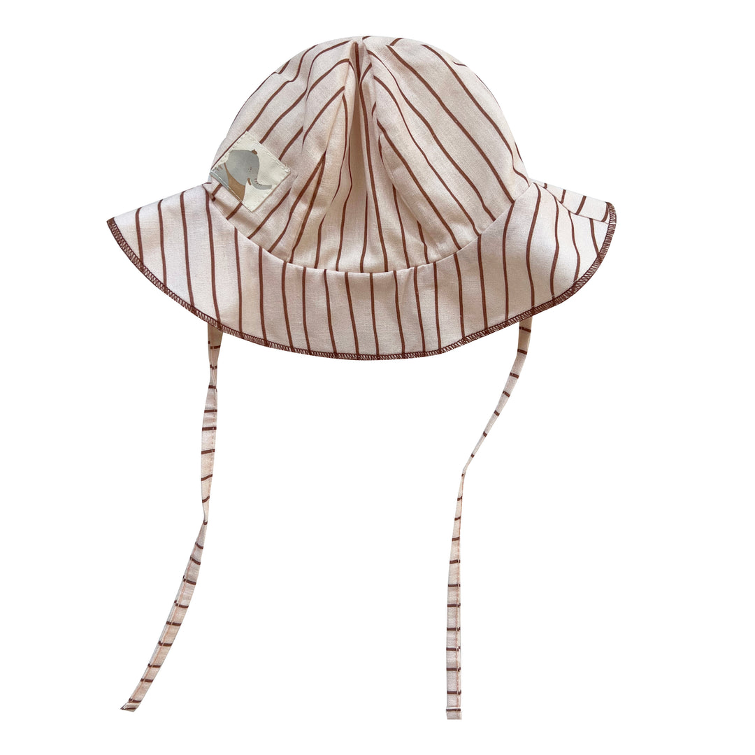 Organic Striped Double Sided Woven Sun Hat