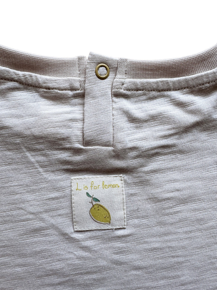 Auntie Me ‘L is for Lemon’ T-shirt 100% organic cotton - certified