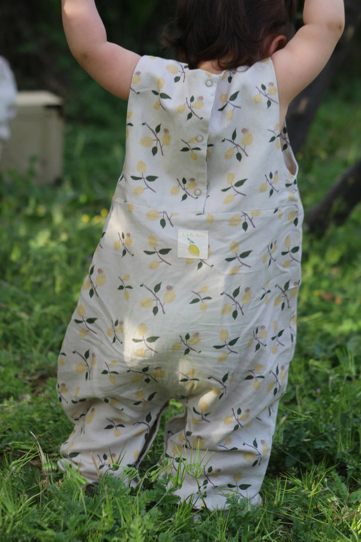 Auntie Me ‘Lemons with Snails’ Jumpsuit 100% organic cotton - certified