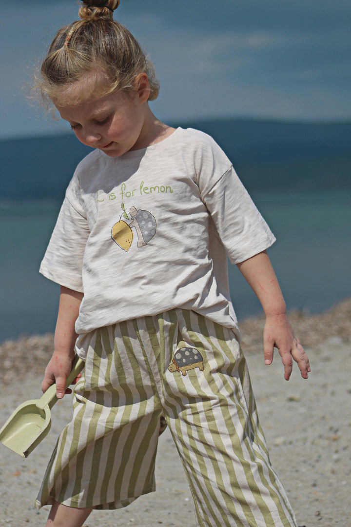 Auntie Me ‘Turtle’ Stripes Trousers 70% cotton %30 linen