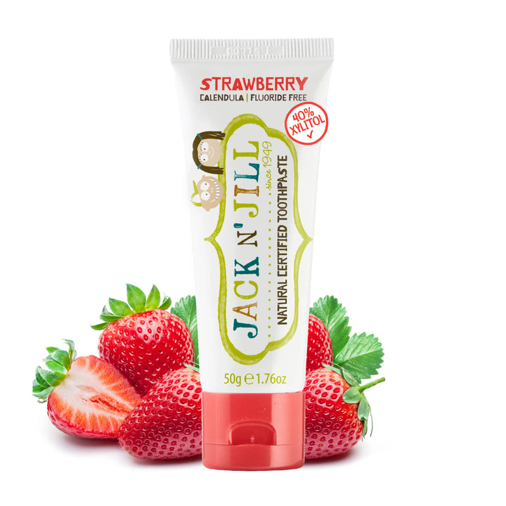Doğal Sertifikalı- Çilek Aromalı Diş Macunu Florürsüz 50g