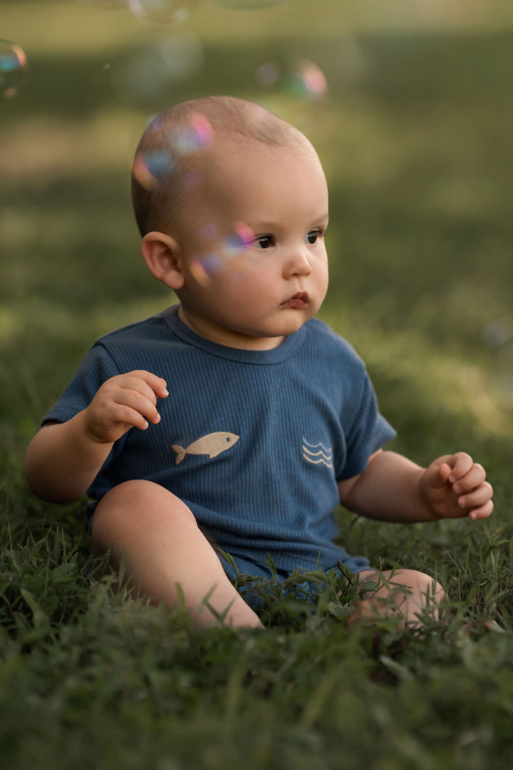 Antebies Minik Denizciler Kısa Kollu Tshirt Şort Set