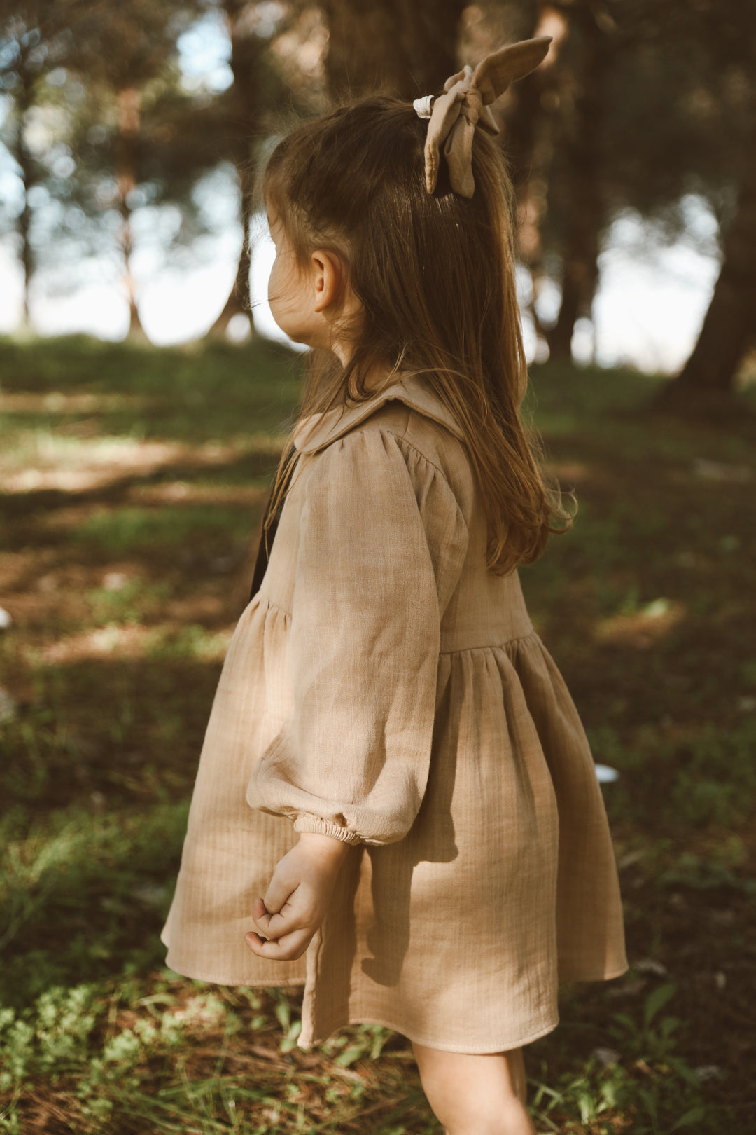 RETRO BLOSSOM DRESS BEJ