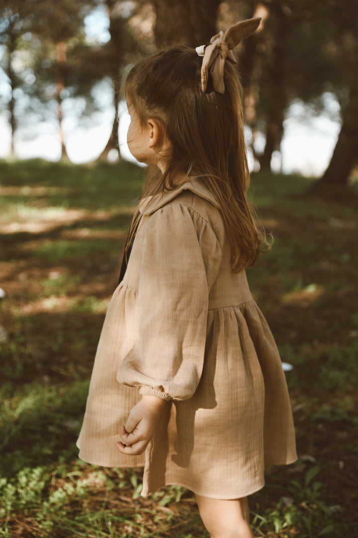 RETRO BLOSSOM DRESS BEJ