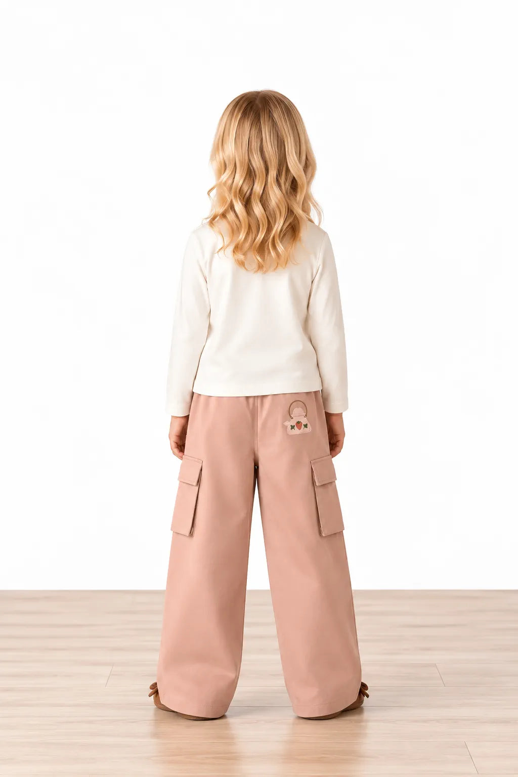 Tiny Stories Gabardin Kargo Bol Paça Pantolon - Somon
