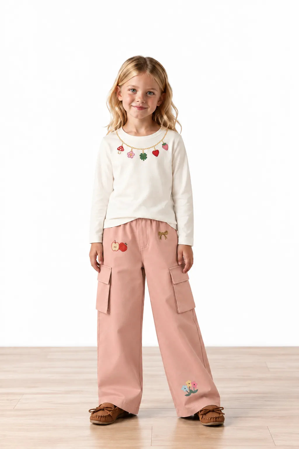 Tiny Stories Gabardin Kargo Bol Paça Pantolon - Somon