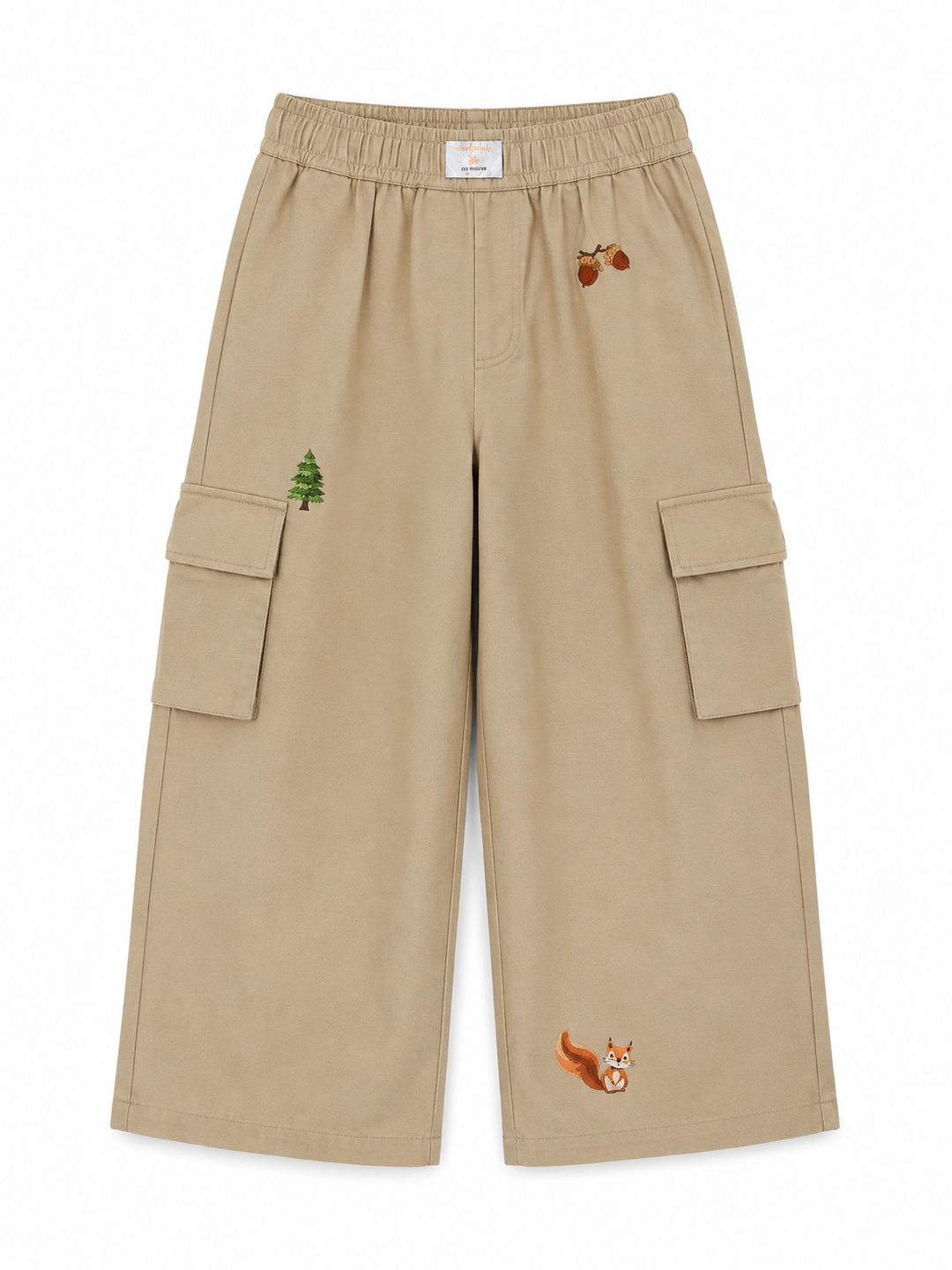 Tiny Stories Gabardin Kargo Bol Paça Pantolon - Bej