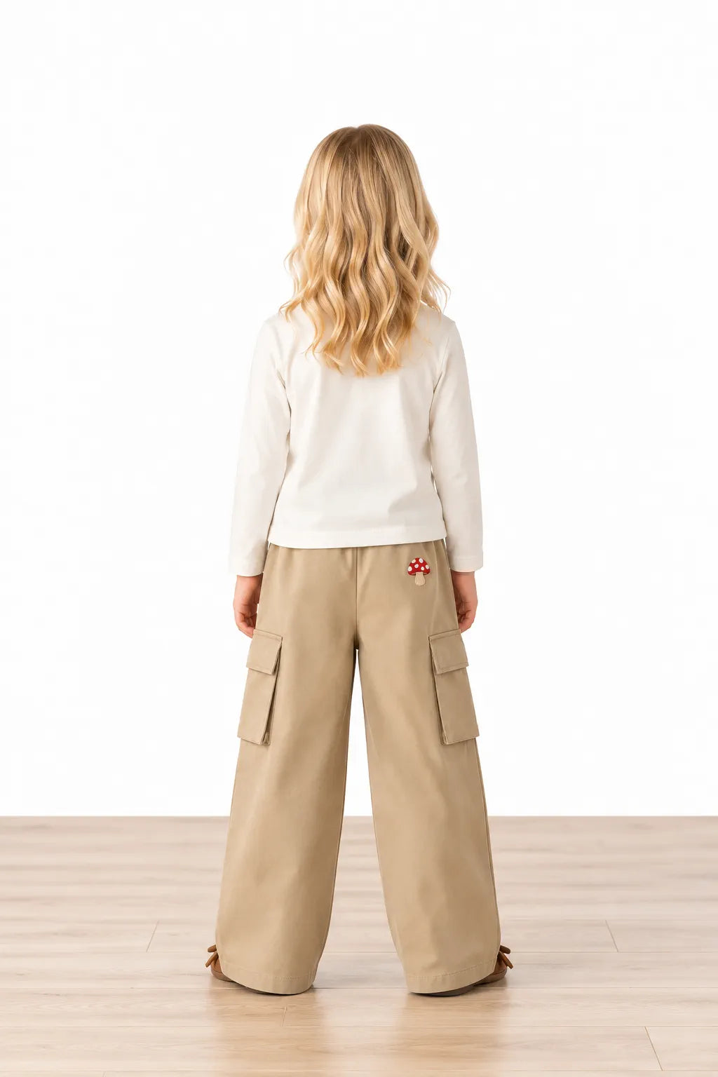 Tiny Stories Gabardin Kargo Bol Paça Pantolon - Bej