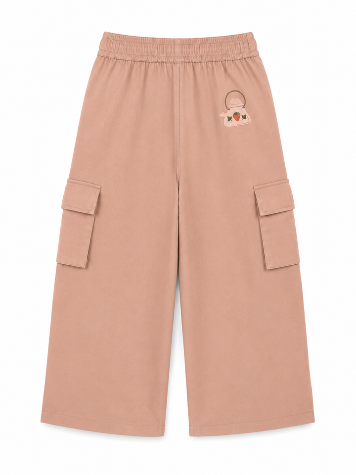 Tiny Stories Gabardin Kargo Bol Paça Pantolon - Somon
