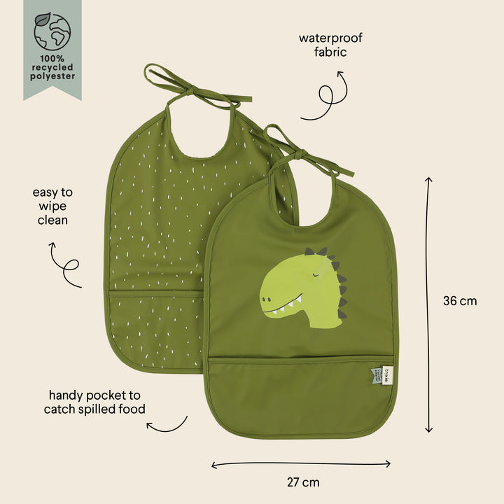 TRIXIE WATERPROOF BIB-2 (pack) MR. DINO