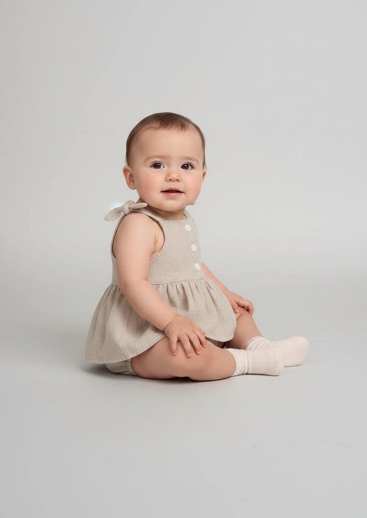 Petits Nobles Willow Linen Romper