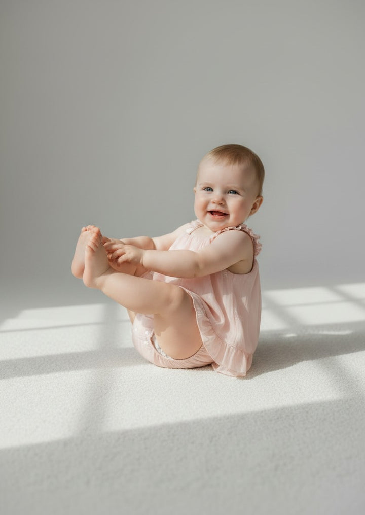 Petits Nobles Rosalie Embroidered Romper