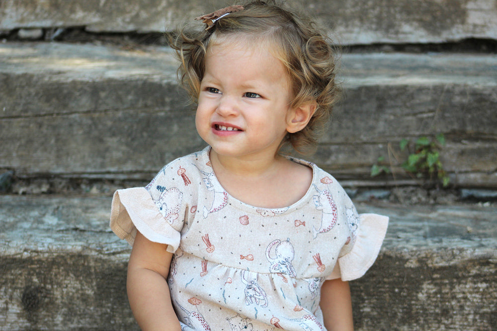 ORGANIC ECRU "REACH FOR THE SKY" BLOUSE