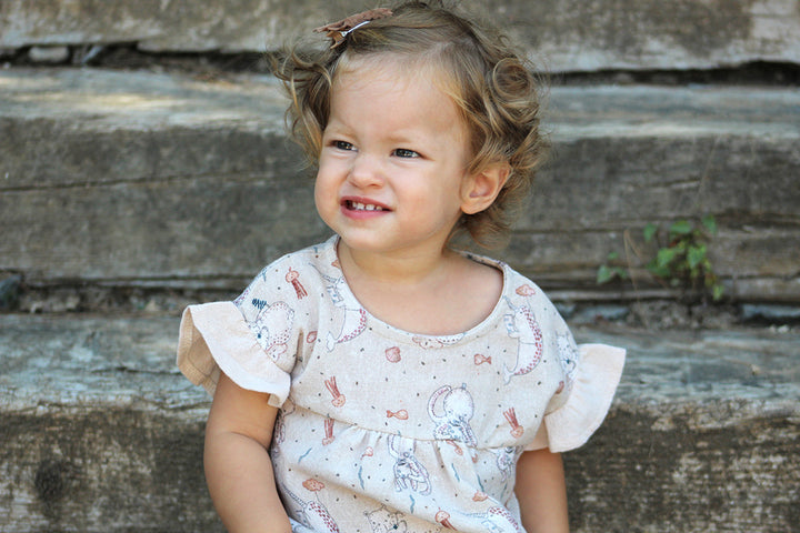ORGANIC ECRU "REACH FOR THE SKY" BLOUSE