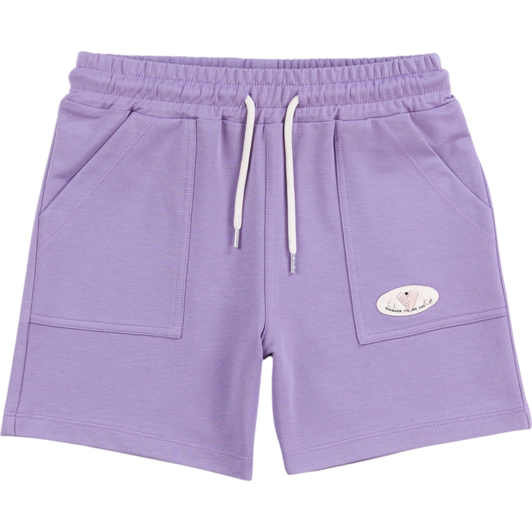 COTTON ŞORT CEP DETAYLI LİLA