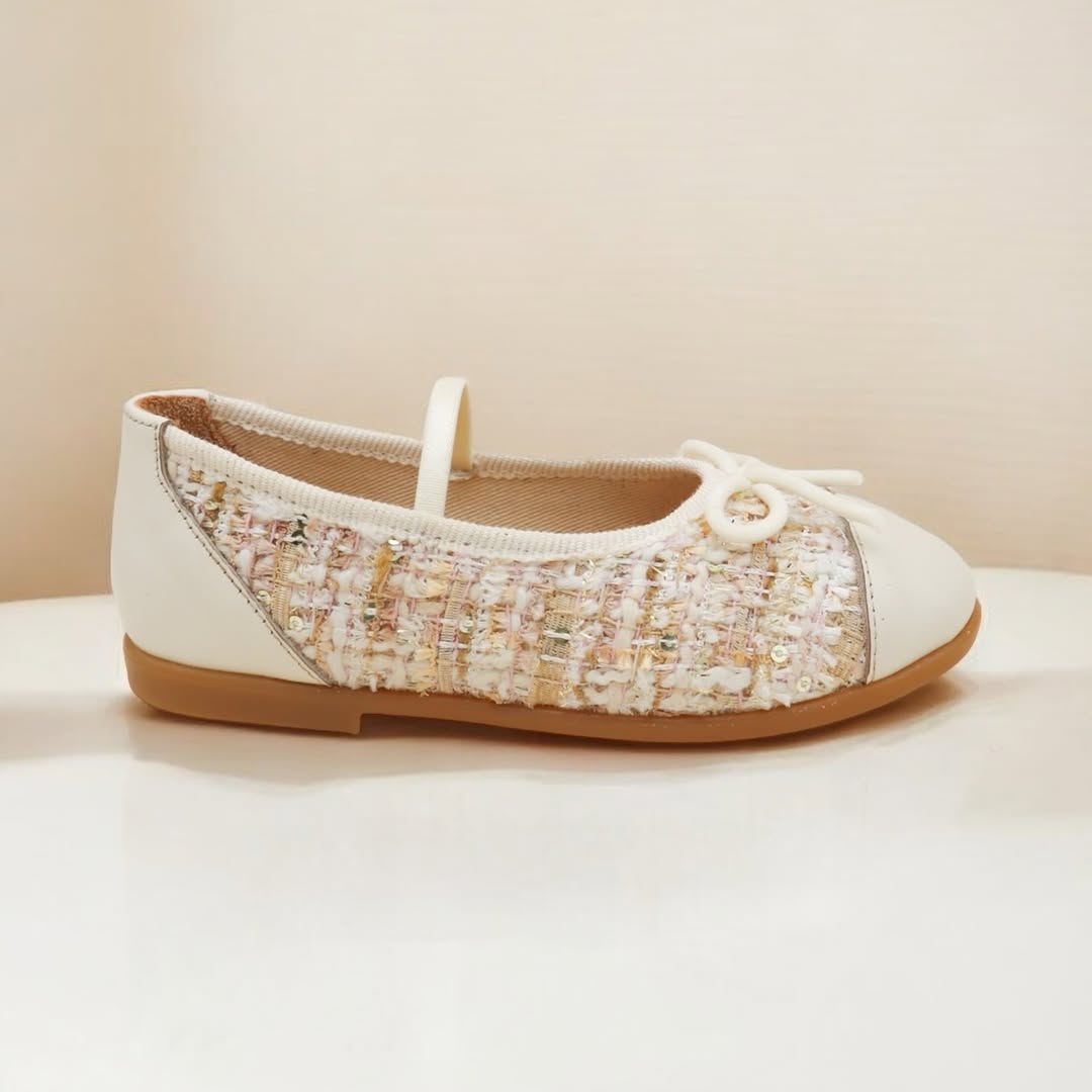 IPOBOMI TWEED BEIGE AYAKKABI
