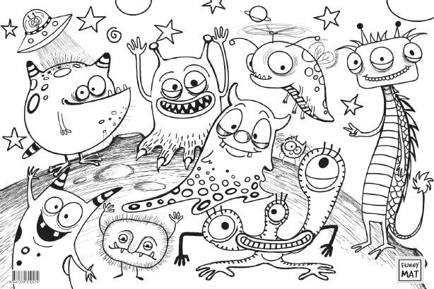 FUNNY MAT UZAYLILAR    48 x 33.5 cm