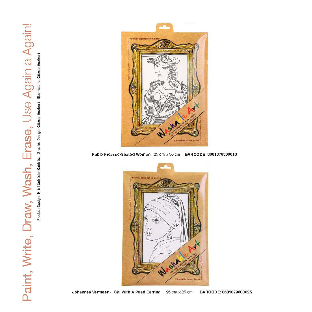FUNNY MAT WASHABLE ART JOHANNES VERMEER GİRL WITH A PEARL EARRING