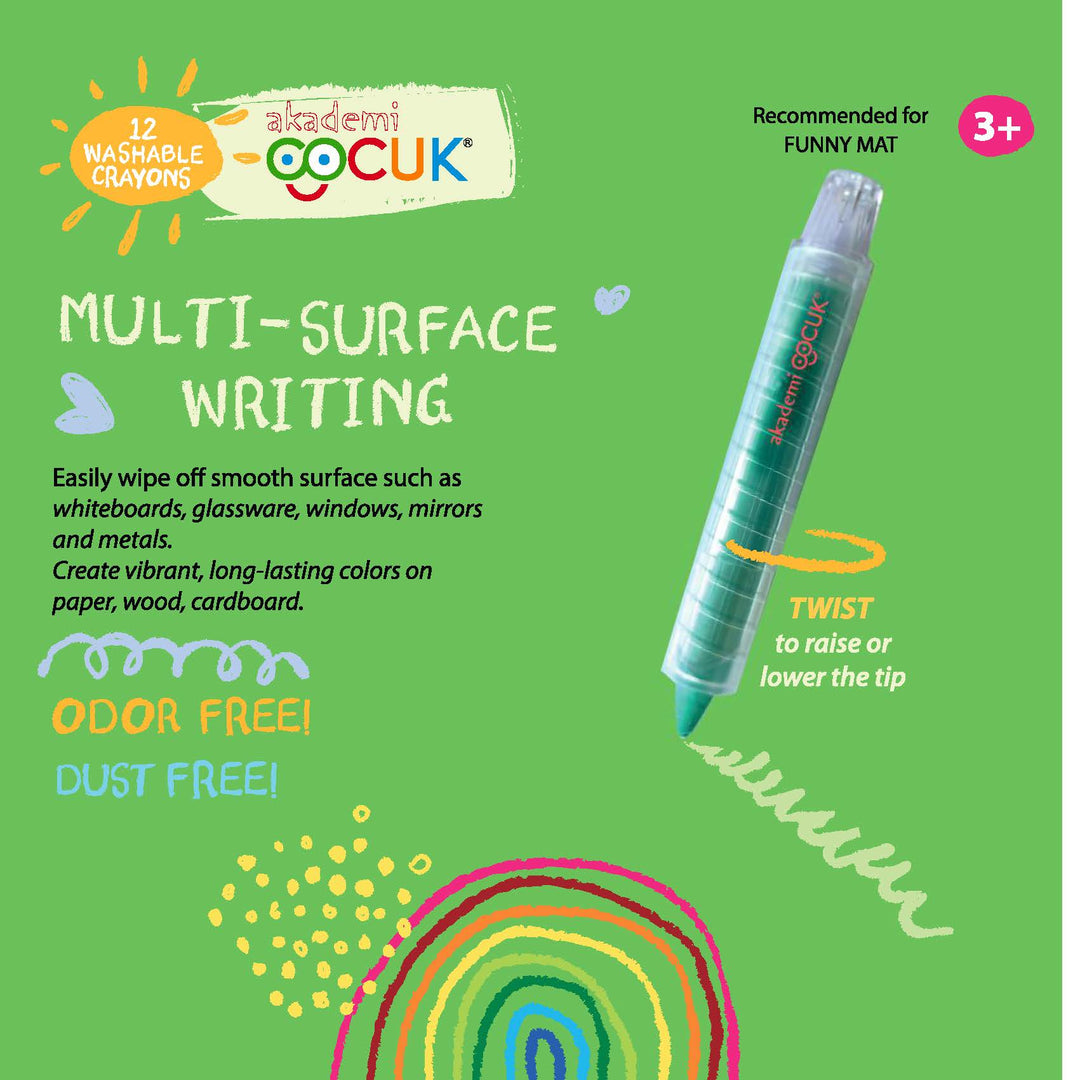 YIKANABİLİR CRAYONS 12 BOYA