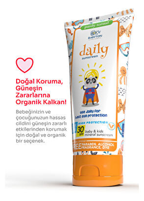 Bebek ve Çocuklar İçin Günlük Güneş Koruyucu Krem 100 ML