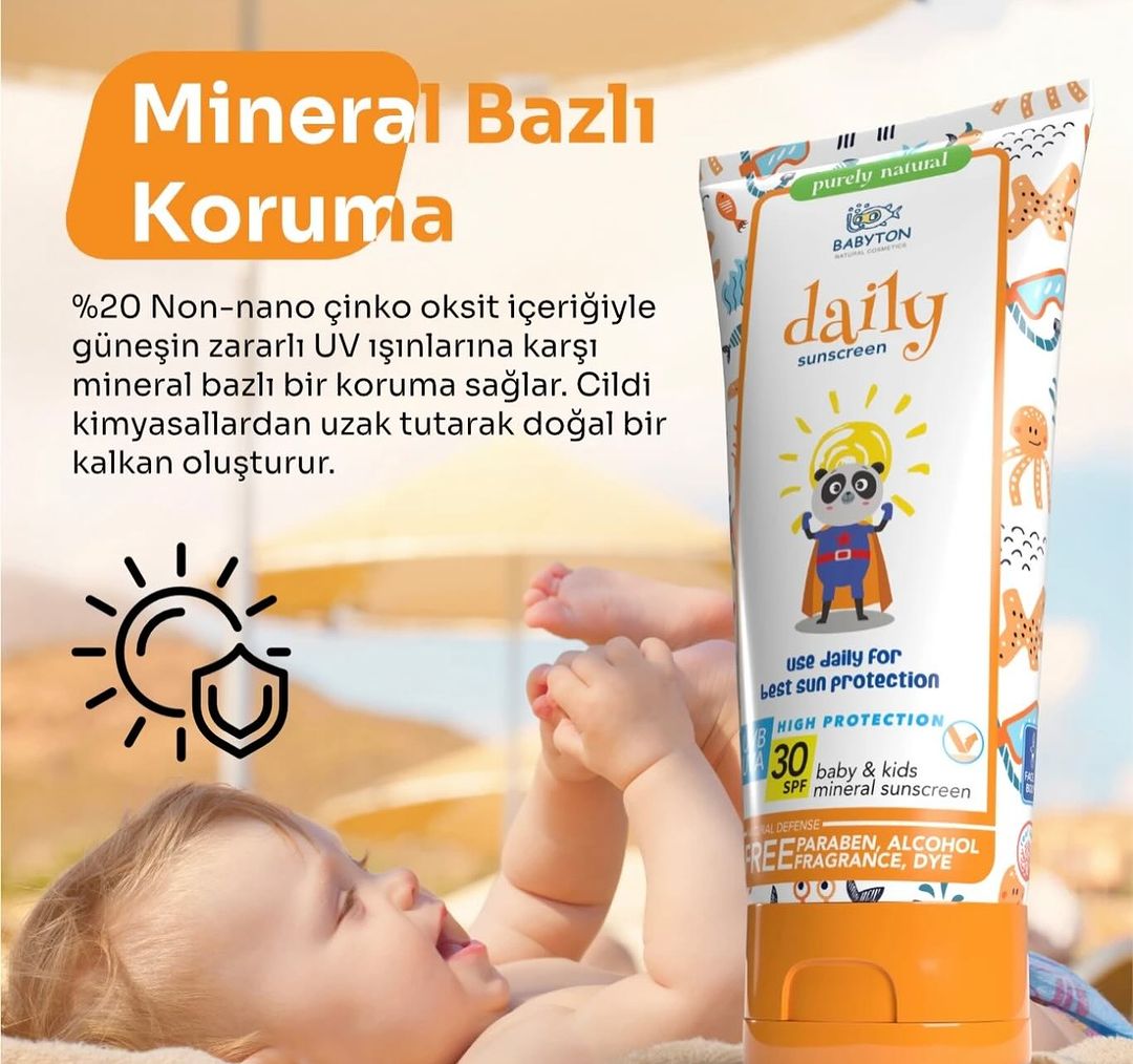 Bebek ve Çocuklar İçin Günlük Güneş Koruyucu Krem 100 ML