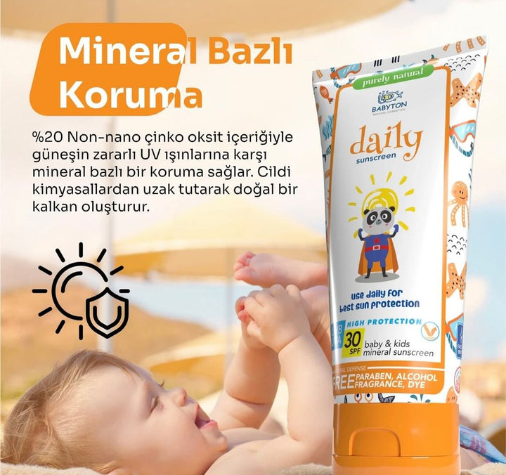 Bebek ve Çocuklar İçin Günlük Güneş Koruyucu Krem 100 ML