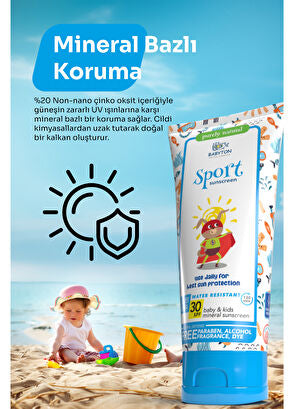 Bebek ve Çocuklar İçin Suya Dayanıklı Güneş Koruyucu Krem 100 ML