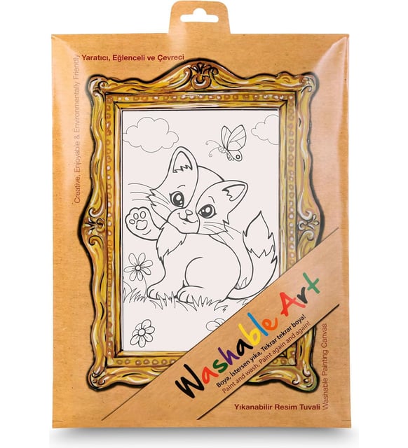 FUNNY MAT WASHABLE ART KEDİ