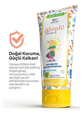 Bebek ve Çocuklar için Atopik Güneş Koruyucu Krem 100 ML