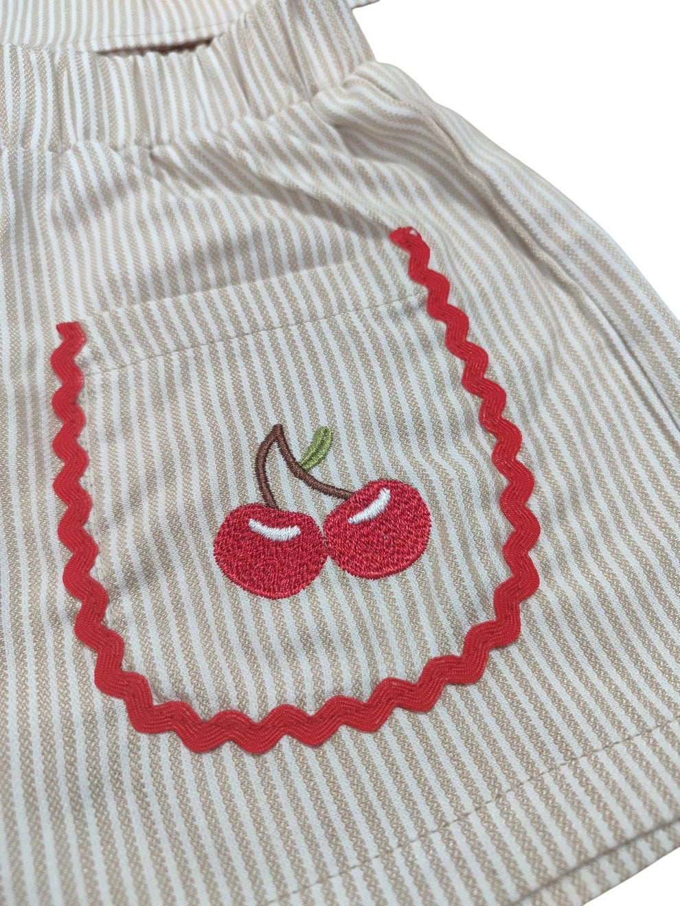 Miela Kids Fırfırlı Cherry Bluz ve Şort Takım