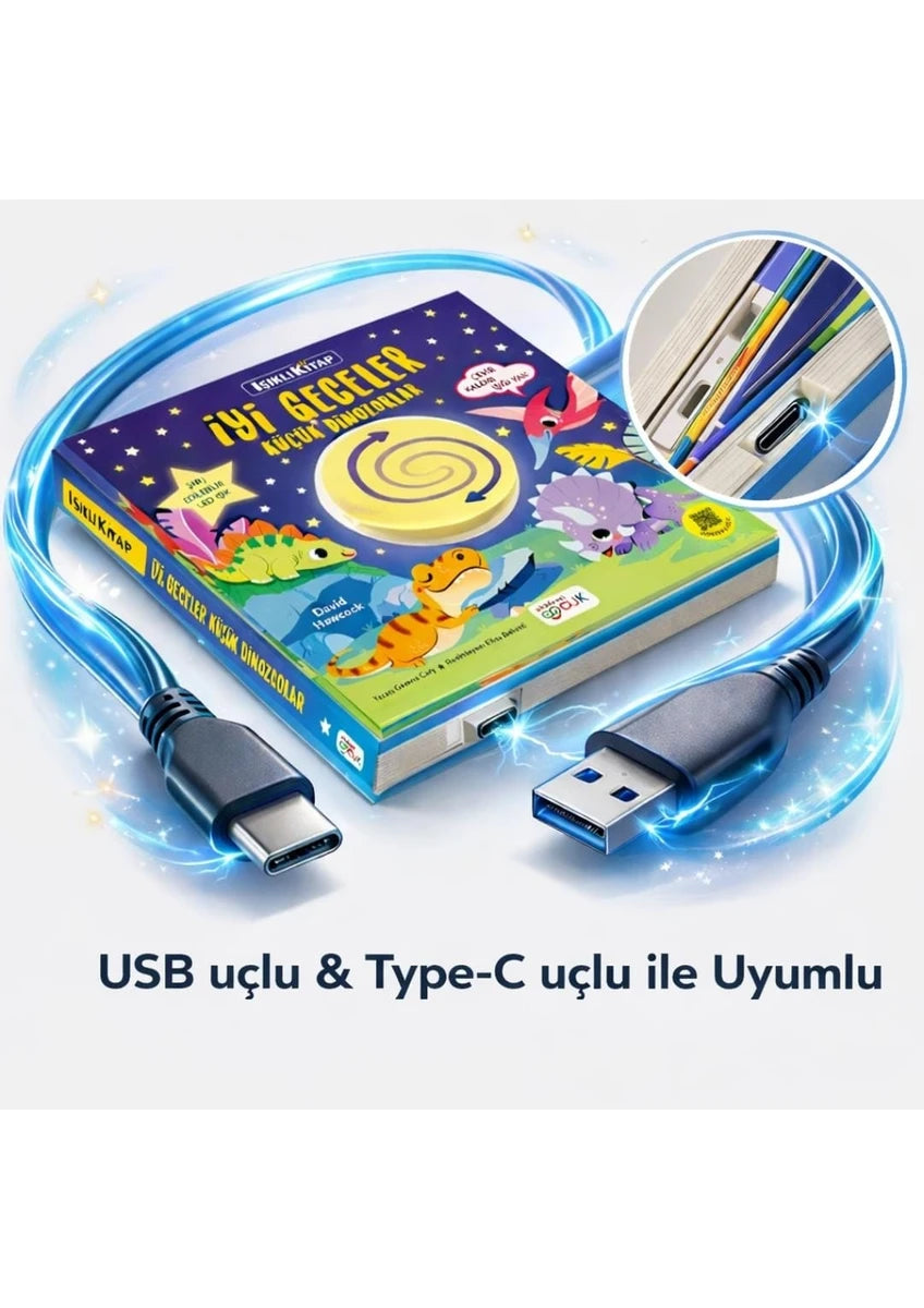 AKADEMİ ÇOCUK ISIKLI KITAP IYI GECELER KÜÇÜK DINAZORLAR