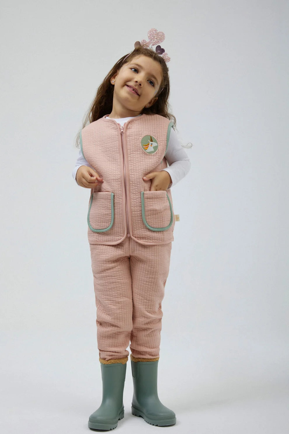 Kapitone Jogger Pantolon - Somon