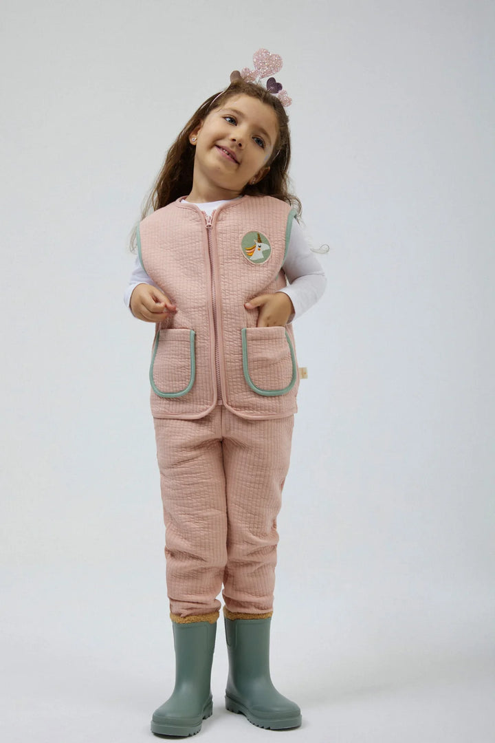 Kapitone Jogger Pantolon - Somon