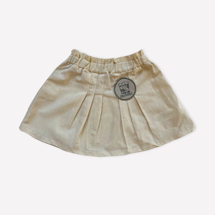 Organic Shortbread ‘Map’ Pleated Skirt