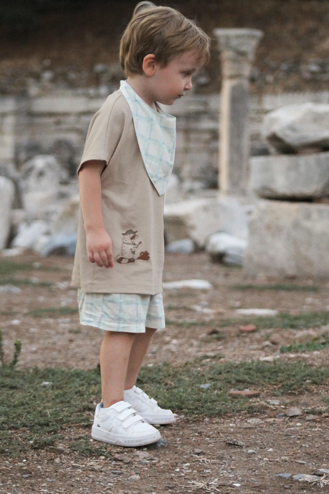 Organic Pale Khaki ‘Racuun’ &amp;nbsp;T-shirt