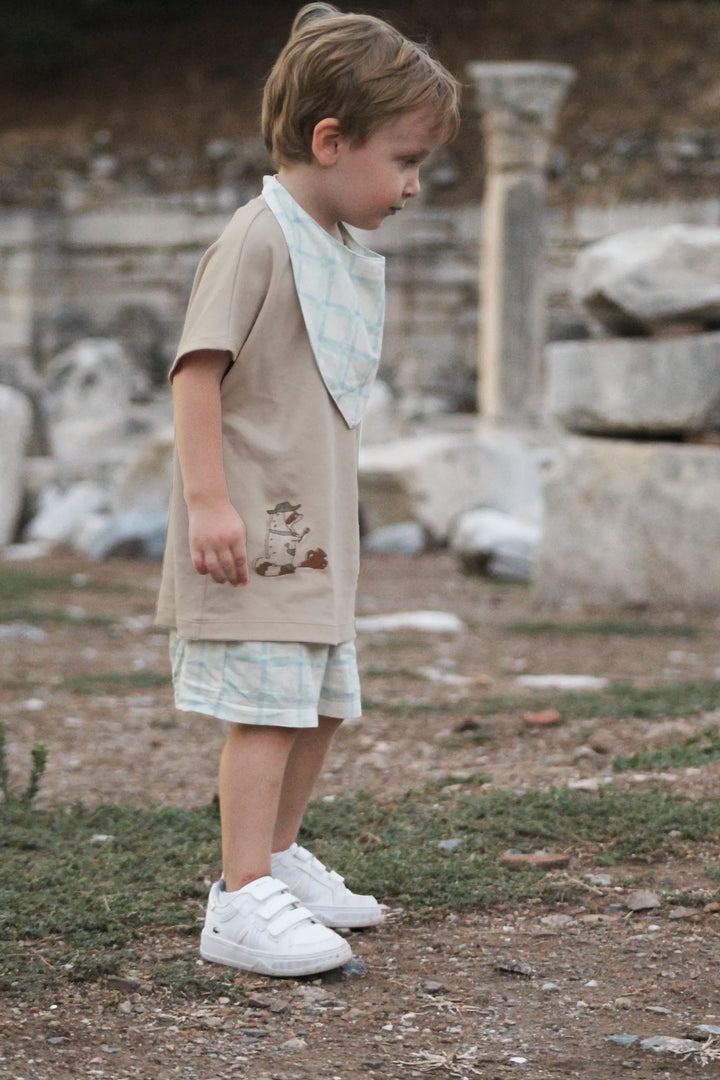 Organic Pale Khaki ‘Racuun’ &amp;nbsp;T-shirt