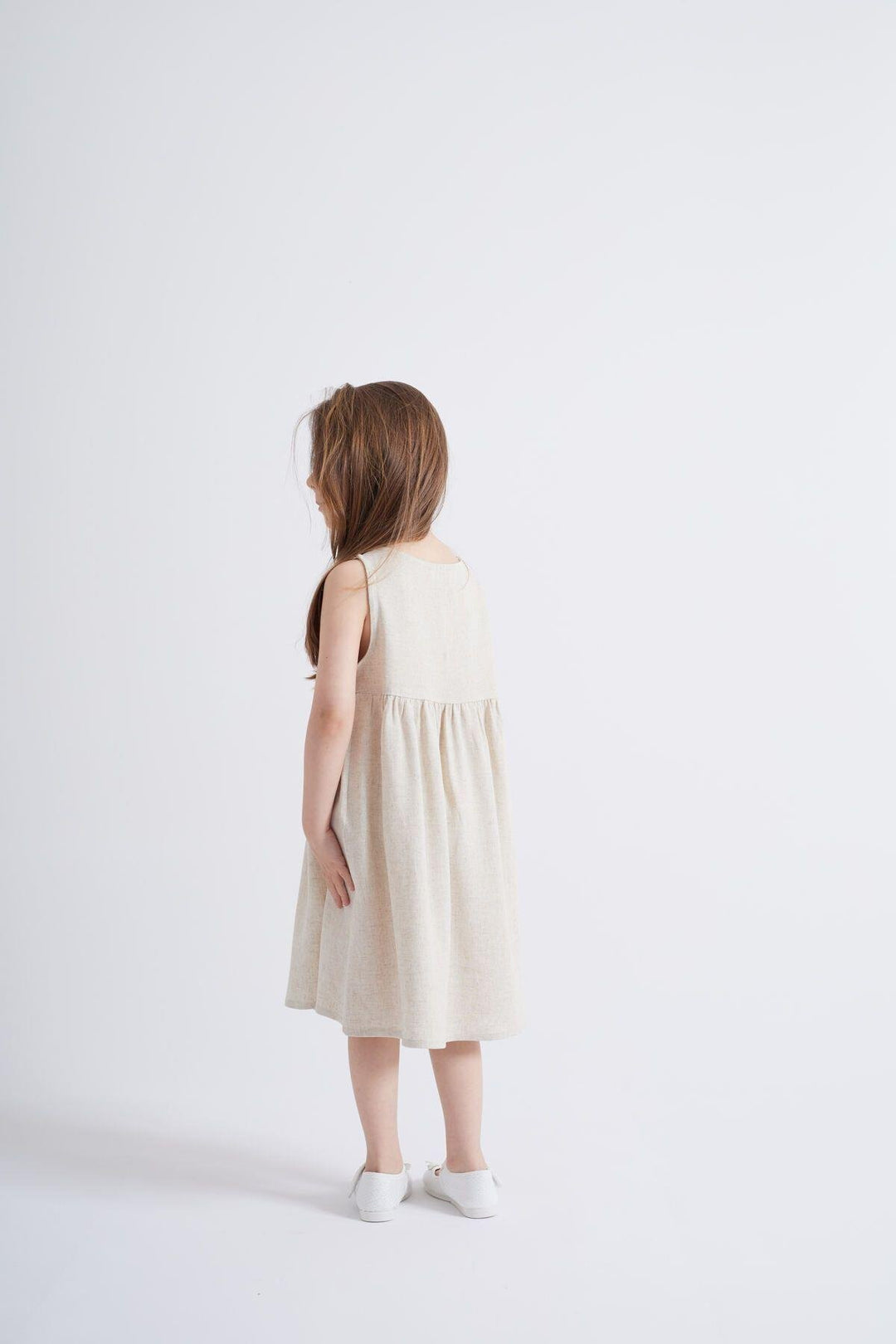 KETEN BAĞCIKLI ELBİSE