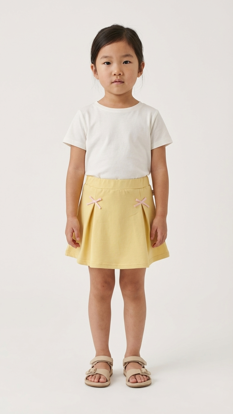 Kurdela Detaylı Etek - Butter Yellow
