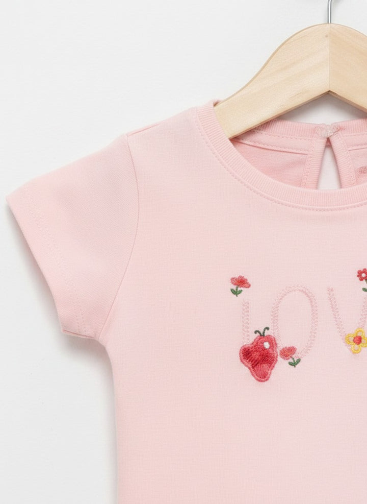 Love Blossom T-shirt Baby Pembe 2741-1