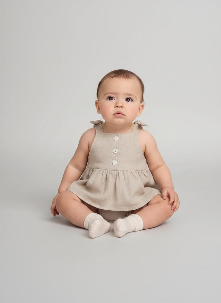 Petits Nobles Willow Linen Romper