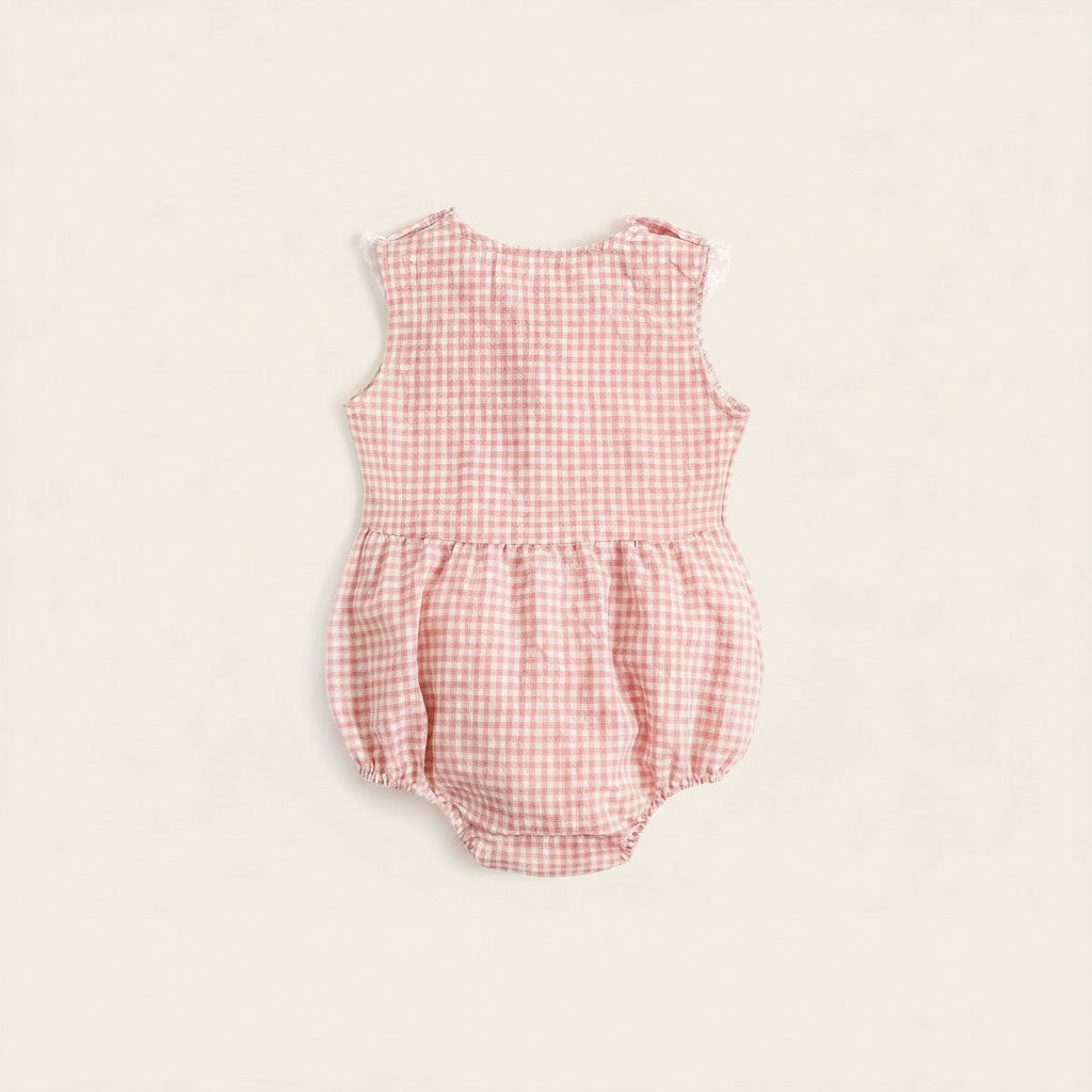 Petits Nobles Lily Gingham Collar Romper