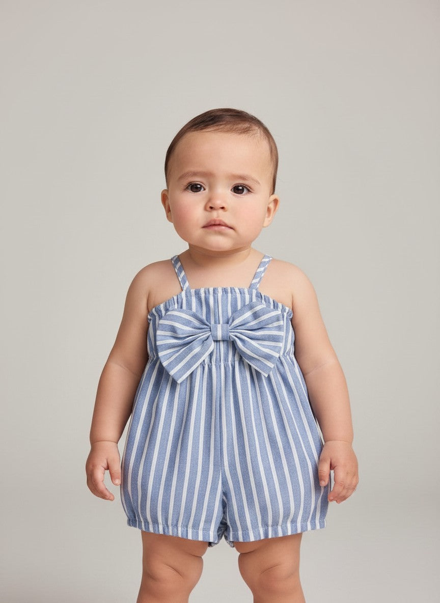 Petits Nobles Skylar Bow Playsuit