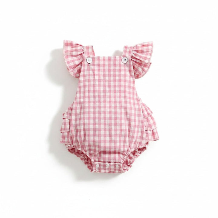 Petits Nobles Daisy Gingham Romper