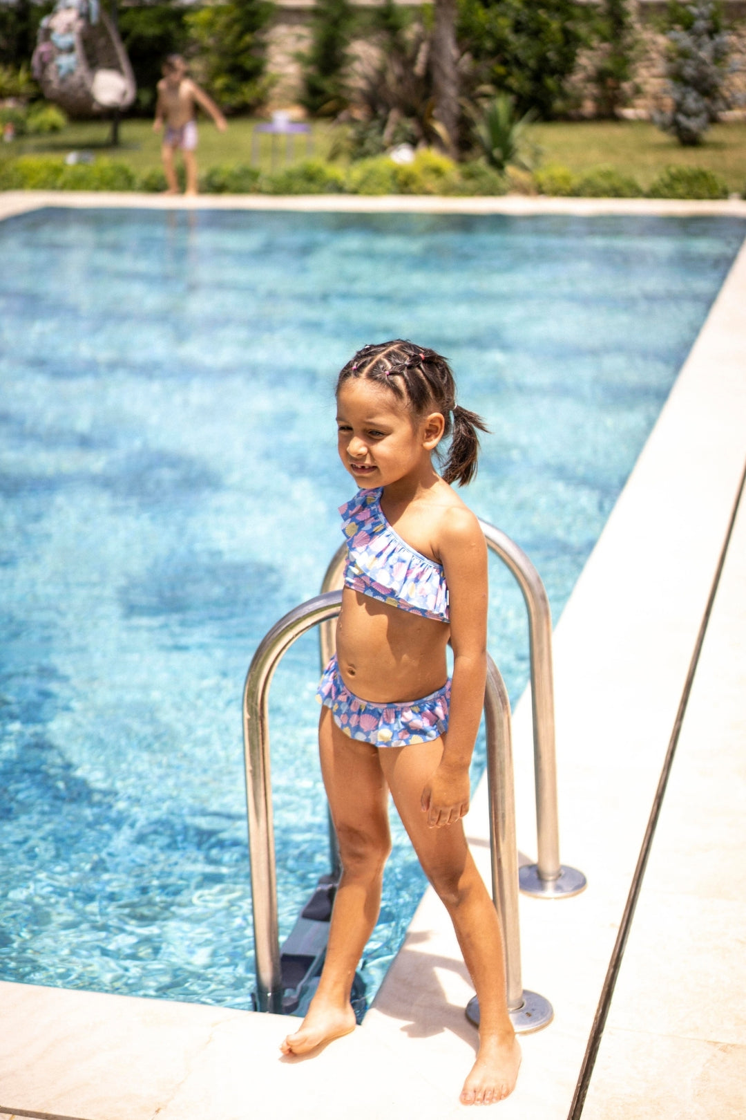 UV Korumalı Tek Omuz Bikini Sea Shell