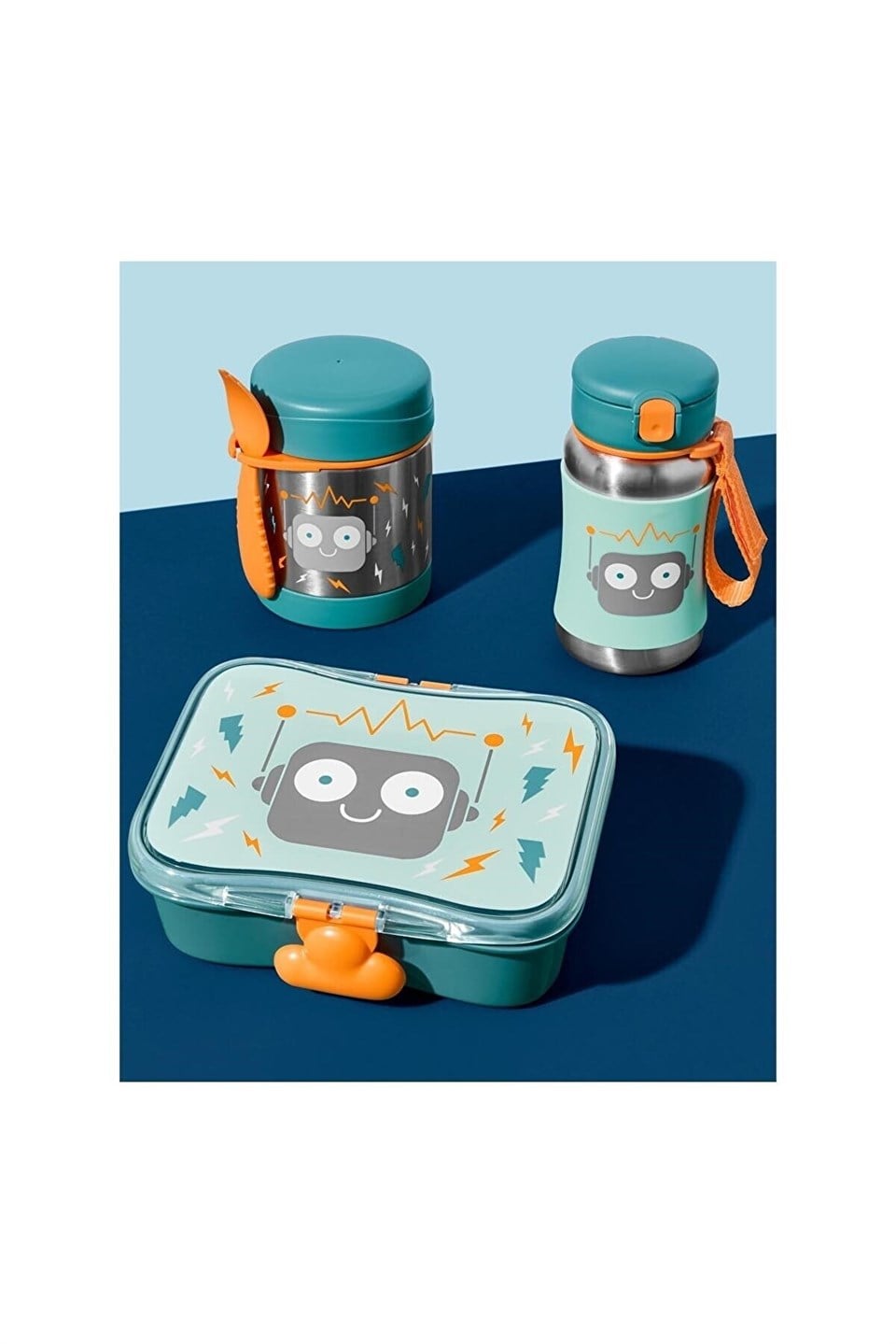 Skip Hop SS Pipetli Paslanmaz Çelik Suluk - Robot