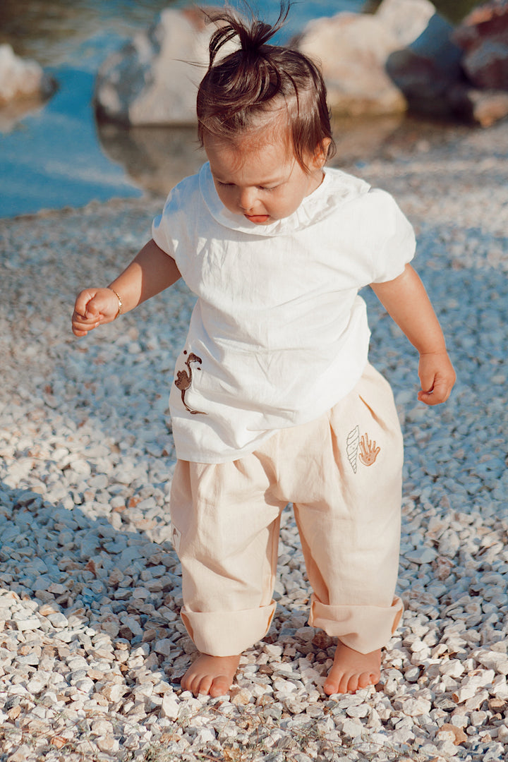 UNDYED ’SURFING FLAMINGO’ BLOUSE
